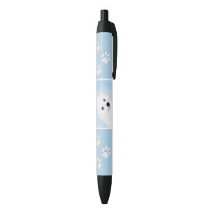 American Eskimo Dog Painting - Original Dog Art Black Ink Pen