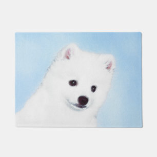 American Eskimo Dog Painting - Original Dog Art Doormat