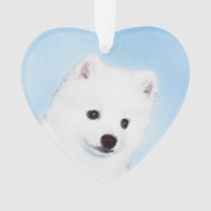 American Eskimo Dog Painting - Original Dog Art Ornament
