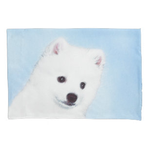 American Eskimo Dog Painting - Original Dog Art Pillowcase