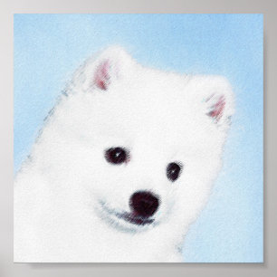 American Eskimo Dog Painting - Original Dog Art Poster