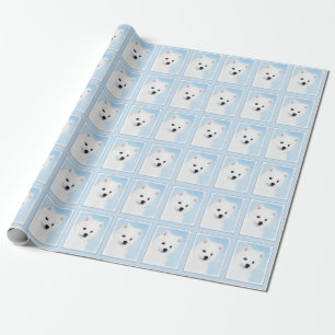American Eskimo Dog Painting - Original Dog Art Wrapping Paper