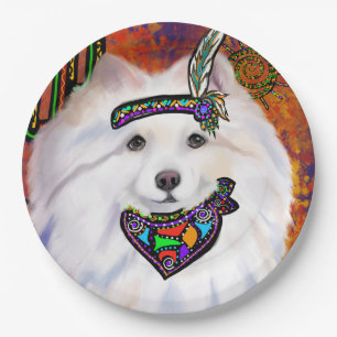 American Eskimo Dog Paper Plate