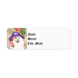 American Eskimo Dog Pirate Label Return Address Label