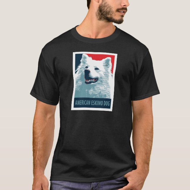 American Eskimo Dog Political Hope Parody T-Shirt (Front)