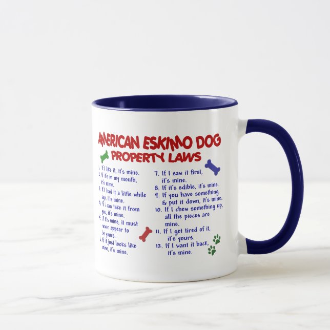 AMERICAN ESKIMO DOG Property Laws 2 Mug (Right)