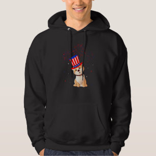 American Eskimo Dog Red White Blue Fireworks 4th O Hoodie