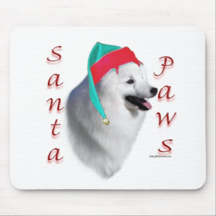 American Eskimo Dog Santa Paws Mouse Pad