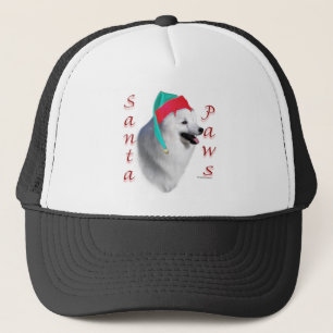 American Eskimo Dog Santa Paws Trucker Hat