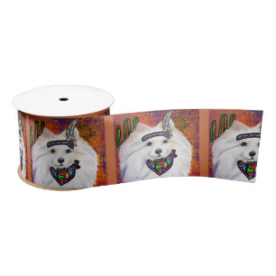 American Eskimo Dog  Satin Ribbon