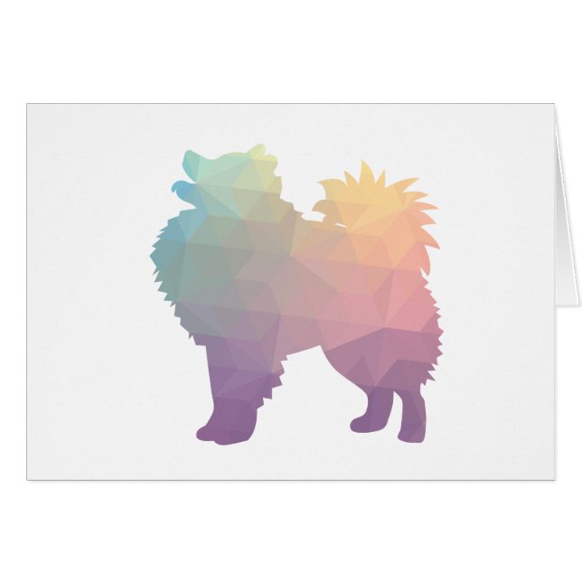 American Eskimo Dog Silhouette Designs (Front Horizontal)