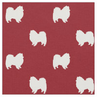 American Eskimo Dog Silhouettes Red and White