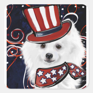 American Eskimo Dog Square Sticker