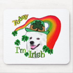 American Eskimo Dog St Patricks Mouse Pad