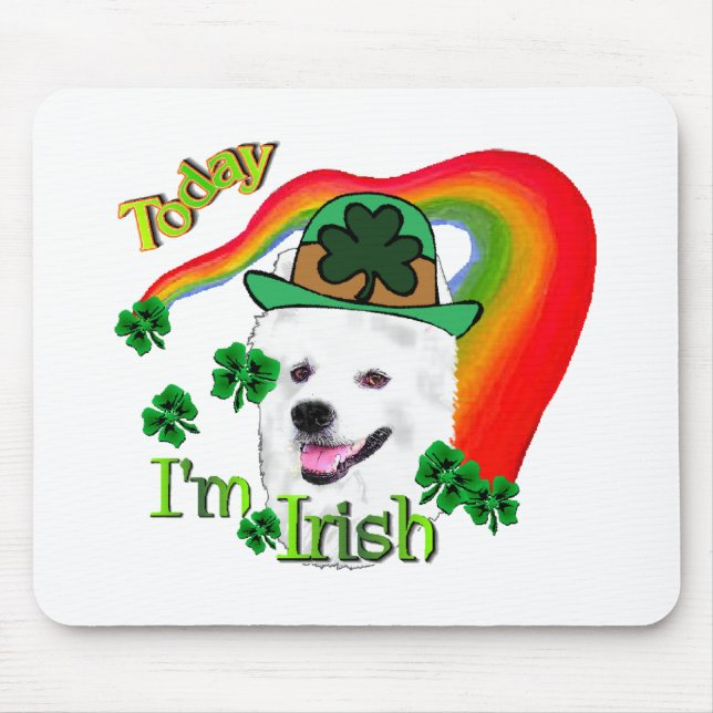 American Eskimo Dog St Patricks Mouse Pad (Front)