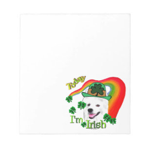 American Eskimo Dog St Patricks Notepad