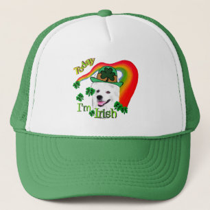 American Eskimo Dog St Patricks Trucker Hat