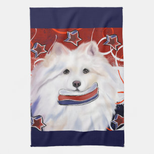 American Eskimo Dog Tea Towel