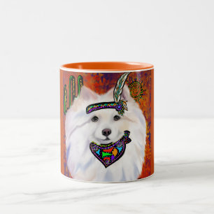 American Eskimo Dog Two-Tone Coffee Mug
