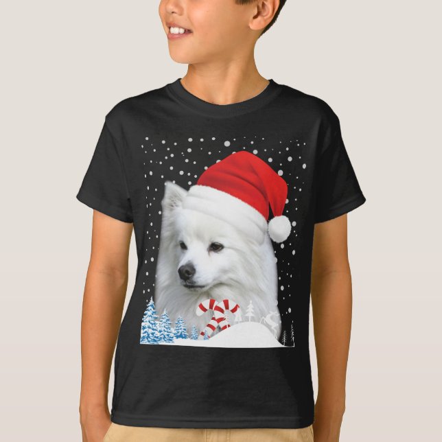 American Eskimo Dog Ugly Christmas Sweater Santa H (Front)
