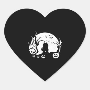 American Eskimo Dogs Halloween Heart Sticker