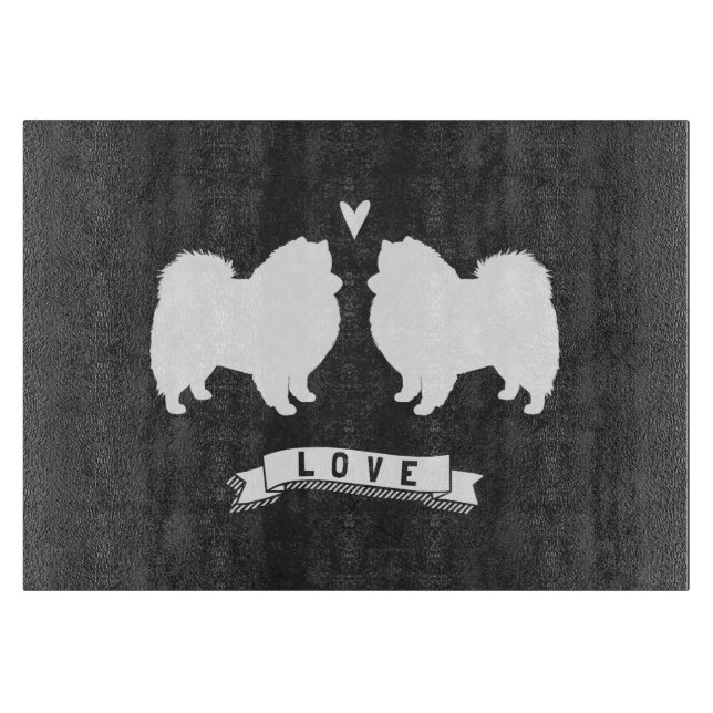 American Eskimo Dogs Love Cutting Board (Front)