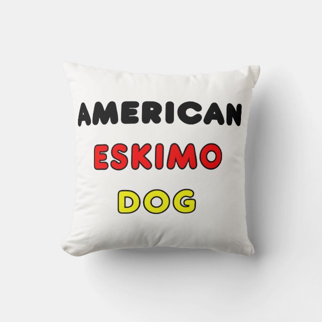 american eskimo flag in name cushion (Front)