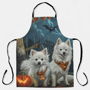 American Eskimo Halloween Spooky  Apron