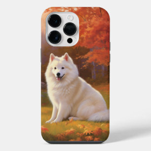 American Eskimo in Autumn Leaves Fall Inspired iPhone 14 Pro Max Case