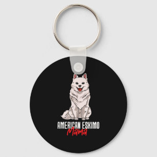 American Eskimo Mama Key Ring