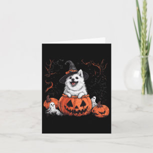 American Eskimo Pumpkin Halloween Thanksgiving Men Card