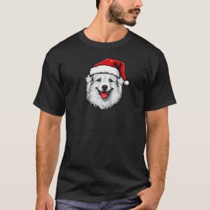 American Eskimo Santa Hat Christmas Dog Lovers Mum T-Shirt