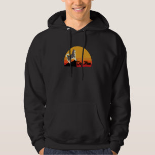 American Eskimo Sunset Dog Mum Pet Mountain Orange Hoodie