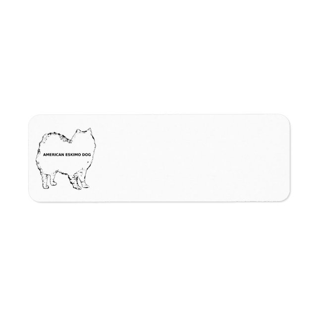 American Eskimo white name silo Return Address Label (Front)