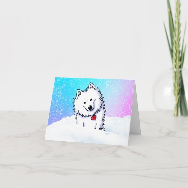 American Eskimo Winter Snow Card (Front)