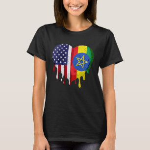 American Ethiopian Heritage Month Ethiopia Flag He T-Shirt