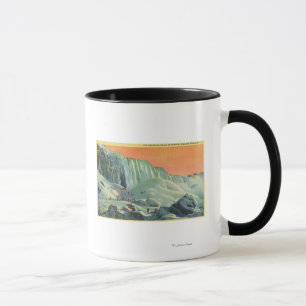 American Falls in Winter with Sunset Mug