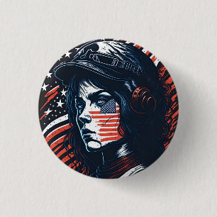 american fan 1 3 cm round badge