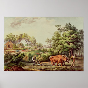American Farm Scenes Poster