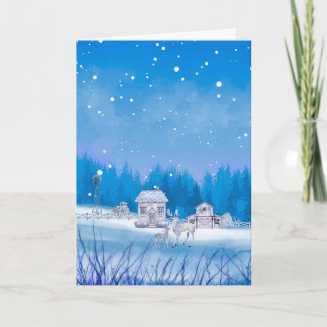 American Farm Signature Folded Holiday Card (Front)