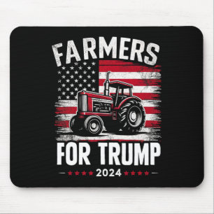 American Farmers For Trump Election Usa Flag Mouse Pad