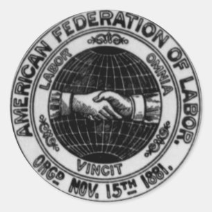 American Federation of Labor Classic Round Sticker