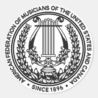 American Federation of Musicians Classic Round Sticker