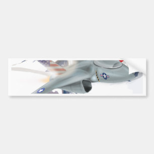 American fighter Jet Bumper Sticker