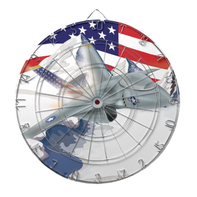 American fighter Jet Dartboard (Front)