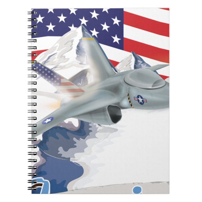 American fighter Jet Notebook (Front)