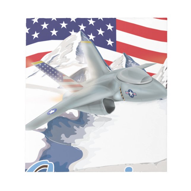 American fighter Jet Notepad (Front)