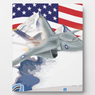 American fighter Jet Plaque