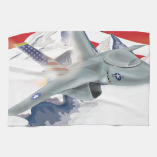 American fighter Jet Tea Towel