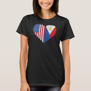 American Filipino Heritage Usa Philippines Flag Pi T-Shirt